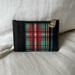 J. Crew Accessories | J. Crew Black Leather Stewart Tartan Coin Purse Card Holder | Color: Black/Gold | Size: Os