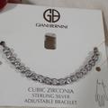 Giani Bernini Jewelry | Giani Bernini Cz Sterling Silver Bolo Bracelet | Color: Silver/White | Size: Bolo Adjustable