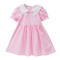 Dress Girl Long Sleeve School Outfits for Girls Toddler Children Kids Child Baby Girls Short Bubble Sleeve Princess Dress Outfits Clothes Long Sleeve Dress Shirt for Girls for Dresses