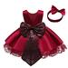Qufokar Party Dress for Toddler Girl Dresses for Girl Party Wedding Toddler Kids Baby Girls Ruffle Lace Embroidery Sequin Bowknot Princess Dresses Gown Pageant Wedding Party Dress With Headwear