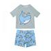 Kids Baby Boys Rash Guard Swimsuit Set - 2 Piece Bathing Suit Trunks and Rash Guard Shirt