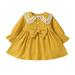 Qufokar Coco Dress Toddler Toddler Ballet Dress Kids Baby Girls Long Ruffled Sleeve Bowknot Cute Solid Princess Dress Outfits Clothes