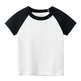 Qufokar Toddlers Undershirts Toddler Boys Undershirt Toddler Kids Baby Boys Girls Color Block Short Sleeve Crewneck T Shirts Tops Tee Clothes for Children