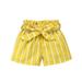 Qufokar Toddler Athletic Shorts Helpers Shorts Printed Summer Striped Baby Toddler Bowknot Shorts Girls Casual Girls Pants