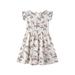 Summer Dresses For Girls Toddler Kids Crew Neck Summer Sleeveless Sundress Casual Beach Floral Prints Party Formal Dress