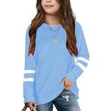 Qufokar Toddler Girls Casual Clothes Shirts for Toddler Girls 6T Toddler Kids Girls Tunic Tops Crewneck Ultra Soft Striped Long Sleeve Comfortable Casual Pullover Sweatshirt for Children