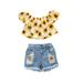 Qufokar 0-3 Months mas Outfit Girl Girl Outfits Teens Baby Girl Clothes Printed Hairband 3Pc Clothes Set