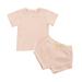Qufokar Ropa Para Bebes Outfits for Kids Shorts Kids Short Set Stripe Outfits Baby Toddler T-Shirt Boys Girls Sleeve Girls Outfits&Set