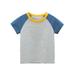 Qufokar Baby Boy Flannel Shirt Place Boys Toddler Kids Girls Boys Short Sleeve Basic Color Block T Shirt Casual Tees Shirt Tops Solid Color