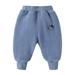 Qufokar Baby Boy Pants 18-24 Months Fleece Pants Toddler Boy Toddler Children Kids Baby Boys Girls Thicken Thermal Cartoon Animals Pants Trousers Outfits Clothes