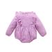 Qufokar Baby Unisex Baby Girl Fashion Outfits Baby Girls Boys Solid Lace Ruffle Autumn Long Sleeve Romper Bodysuit Clothes