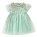 Little Girl Party Dress Dot Dress for Girls Toddler Girls Short Sleeve Lace Tulle Princess Dress Dance Party Dresses Clothes Little Girls Winter Formal Dresses Flower Girl Lace Dress with Sleeves