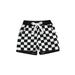 Qtinghua Toddler Baby Boy Cotton Shorts Summer Plaid Print Jogger Active Shorts Elastic Waist Beach Sports Shorts Black 2-3 Years