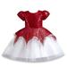 Kids Toddler Baby Girls Spring Summer Floral Cotton Short Sleeve Glitter Princess Dress Special Occassion Dress Clothes Girls Party Dresses Size 10-12 Flippy Dress for Girls