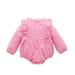 Qufokar Baby Boy Romper Baby Girl Fashion Outfits Baby Girls Boys Solid Lace Ruffle Autumn Long Sleeve Romper Bodysuit Clothes