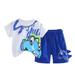 Qufokar First Birthday Boy Outfit Outfits Set Toddler Kids Baby Boys Girls Clothes Summer Short Sleeve T Shirt Tops Shorts Casual 2Pcs Outfits Set