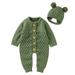 Qufokar Baby Girl Gifts Baby Clothes Girl 12-18 Months Girl Cotton Hat Romper Boy Sweater Set Outfits Baby Knitted Jumpsuit Boys Romper&Jumpsuit