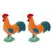 NUOLUX Chicken Statue Rooster Figurine Animal Farm Artificial Model Figurines Sculpture Animals Mini Miniature Art Bird