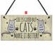 Kitchen Garden Wood Wall Decor Home Decoration Shed Accessories Plaque Toys Cat Coop Cat Sign 8