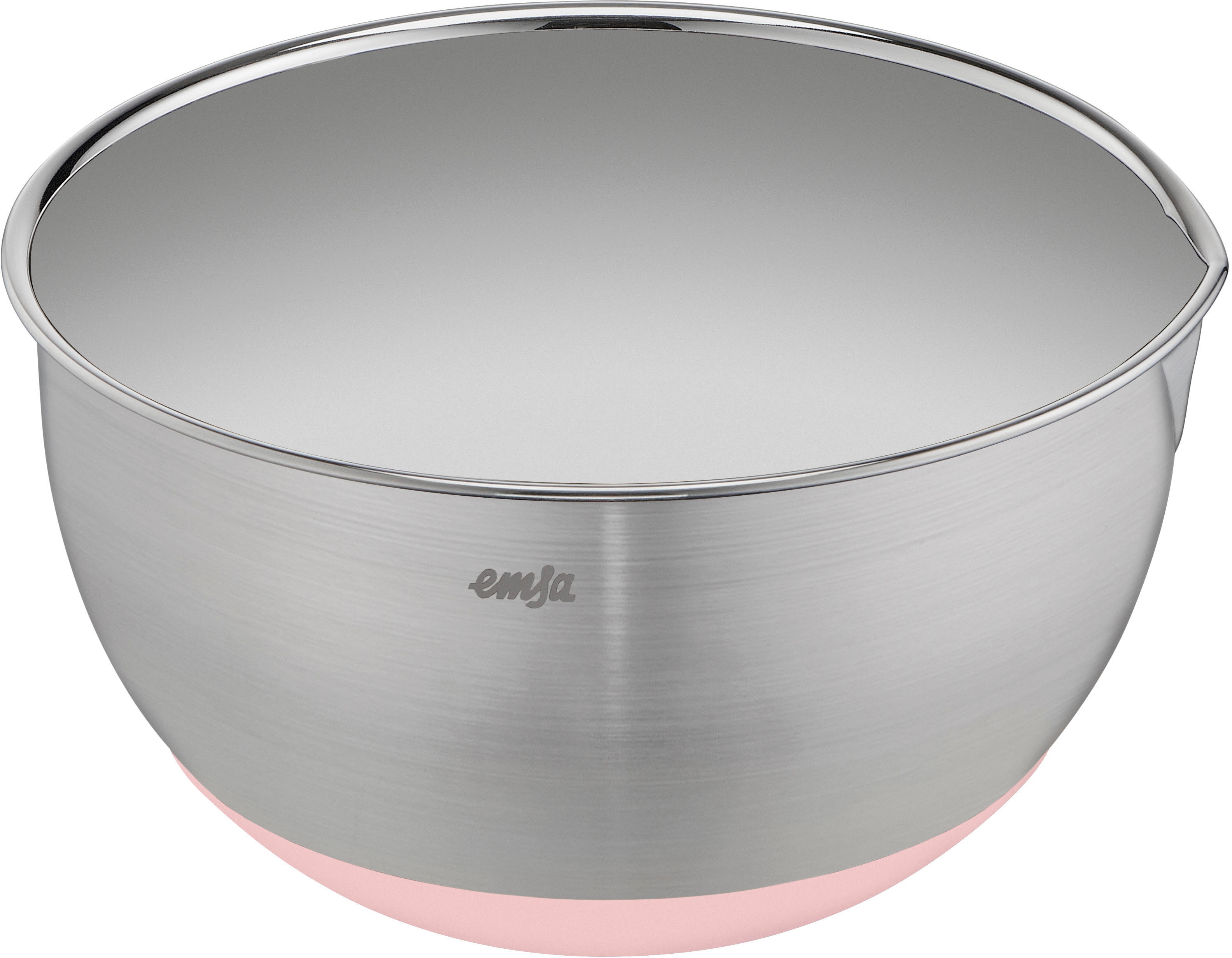 Rührschüssel EMSA "Prep&Bake", rosa (edelstahl, rosa), H:10,7cm Ø:18cm, Edelstahl, Schüsseln, rutschfester Boden, Ausgießlippe für präzises Ausgießen Image