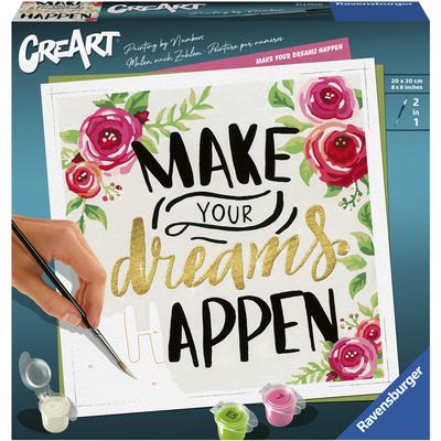 Malen nach Zahlen RAVENSBURGER "CreArt, Make your dreams happen", bunt, Malvorlagen, KinderB:20cm H:20cm, Made in Europe, B:20cm H:20cm Image