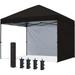 ABCCANOPY Pop Up Canopy Tent 10x10Ft Outdoor Canopy with 2 Removable Sunwalls Instant Sun Protection Shelterï¼ŒBlack