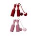 2 Pair Men Women Weighted Jump Ropes Fitness Outdoor Indoor Exercise Cordless Jumping Rope S Red and Pink