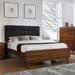 Wade Logan® Kegan Tufted Panel Bed Wood & /Upholstered/Polyester in Brown/Gray | 53.25 H x 79.25 W x 86.5 D in | Wayfair
