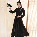 Hanfu chinois des prHub pour hommes ensembles noirs costume de carnaval et d'Halloween tenue de