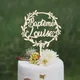 Décoration de gâteau de baptême de nom personnalisé gâteau en bois personnalisé décoration de