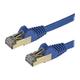 StarTech.com 1.5m CAT6A Ethernet Cable, 10 Gigabit Shielded Snagless RJ45 100W PoE Patch Cord, CAT 6A 10GbE STP Network Cable w/Strain Relief, Blue, Fluke Tested/UL Certified Wiring/TIA - Category 6A - 26AWG (6ASPAT150CMBL) - patch cable - 1.5 m - blue