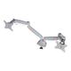 Kensington SmartFit One-Touch Dual Monitor Arm mounting kit - adjustable arm - for 2 monitors - silver grey