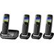 PANASONIC KX-TGJ424EB Cordless Phone - Quad Handsets, Black