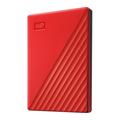 WD My Passport Portable Hard Drive - 2 TB, Red