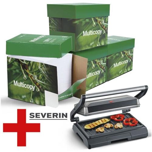 4x Öko-Box Multifunktionspapier »MultiCopy« inkl. Kompakt-Multigrill »KG 2394« weiß, OTTO Office
