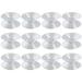 12pcs Clear Suction Cup Clips Multipurpose Silicone Suckers for Cables Suction Cup Cable Holders