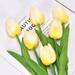 10 Pcs Artificial Tulips Flowers Real Touch Tulips for Wedding Bouquets Real Feel PU Tulips for Home Wedding Party Decor Floral Arrangement Table Decor