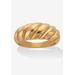 Women's Shrimp Style Gold Ion-Plated Stainless Steel Ring by PalmBeach Jewelry in Gold (Size 7)