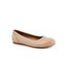 Extra Wide Width Women's Sonoma Ballerina Flat by SoftWalk in Beige (Size 9 WW)