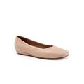 Extra Wide Width Women's Vellore Ballerina Flat by SoftWalk in Nude (Size 7 WW)