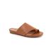 Wide Width Women's Corsica Slides by SoftWalk in Luggage (Size 10 1/2 W)