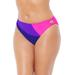 Plus Size Women's Romancer Colorblock Bikini Bottom by Swimsuits For All in Purple Pink (Size 24)