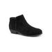 Women's Rocklin Leather Bootie by SoftWalk® in Black Suede (Size 5 1/2 M)