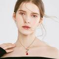 Kayannuo Necklaces for Women Christmas Clearance Three-Dimensional Oil Drop Red Rose Pendant Necklace for Women Jewelry Birthday Gifts for Women