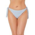 Plus Size Women's Elite Bikini Bottom by Swimsuits For All in Ribbed Light Blue (Size 16)