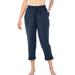 Plus Size Women's Taslon® Cover Up Roll-Up Pant by Swim 365 in Navy (Size 30/32)