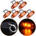 ECCPP Pack of 5 trailer Works with any 12V Vehicles AMBER 2 Diode LED Light 1x2.5 surface mount Clearance side marker