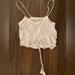 American Eagle Outfitters Tops | American Eagle Cropped Boho Tank Top | Color: Cream | Size: Xs