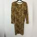 Zara Dresses | Long Sleeve Knit Zara Midi Leopard Print Dress | Color: Brown/Tan | Size: M