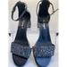 Free People Shoes | Free People Marigold Silver Metallic Glitter 2" Block Heel Shoes Sandals Size 9 | Color: Silver | Size: 9